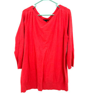 Gap size XL red boat neck sweater cotton‎ nylon blend